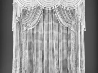 Curtain Low-poly 3D model 118