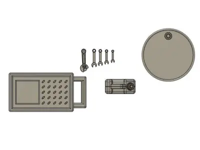 1-144 Scale Gunpla Diorama Barrel Tool Canister 3D print model