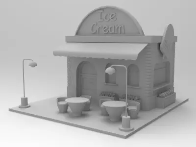 Ice Cream Store 3D model