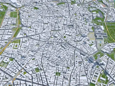 Madrid Downtown Spain Low-poly 3D model