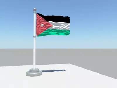 Jordan flag 3D model