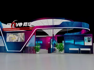 Booth design 3D model