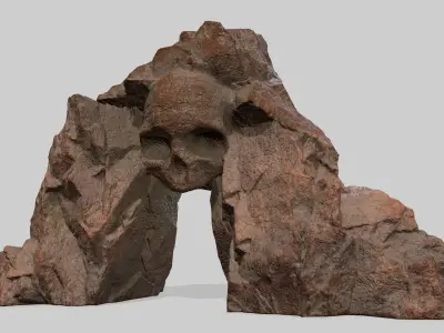 Skull Cave Low-poly 3D model
