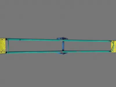 Old SeeSaw Low-poly 3D model