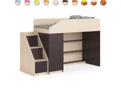 Legenda K11 with LY11 childrens modular bed 3D model