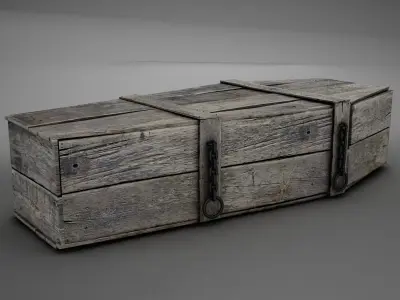 HD Coffin Horror old 3D model