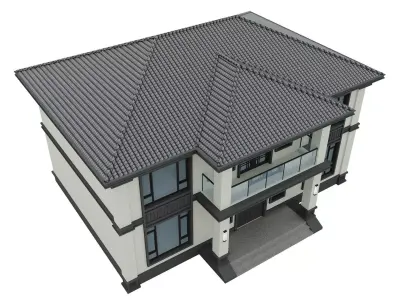 Modern Asian Villa Exterior 3D model