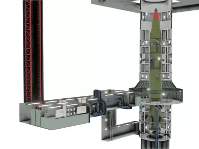 underground missile 3D model