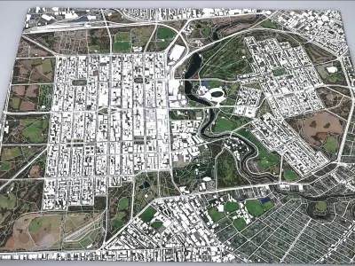Cityscape Adelaide Australia 3D model