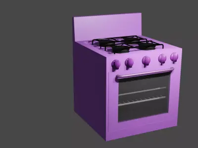 Blender Purple stove 3D model