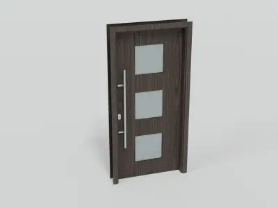 Wood Door V4 Low-poly 3D model