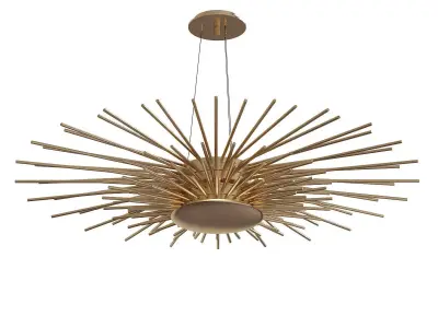 Soleil golden starburst pendant light 3D model