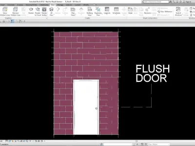  SINGLE DOOR D-FLUSH 3D model