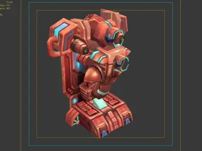 Wall Fortress - Electric Shock 02 3D model