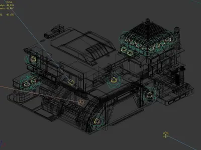 Space Station - Warehouse 01 3D model