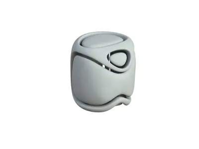 SciFi Cube Object No 68243 Low Poly Shape Low-poly 3D model