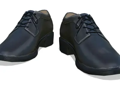 Men Classic Lace Up Shoes Low-poly 3D model