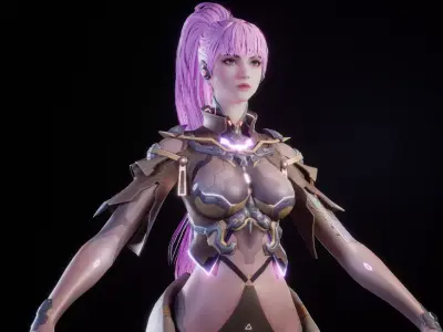 CYBER RIDER 3D MODEL Low-poly 3D model