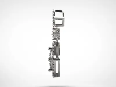 PE13 Classic Solitaire Pendant half ct CAD STL 18K  3g 3D print model