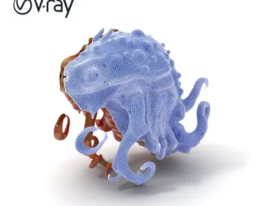 Alien Creature Model Pack for D Rendering and Game Design Low-poly 3D model