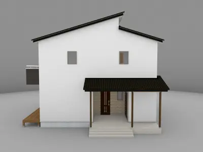 House model for background 25 Low-poly 3D model
