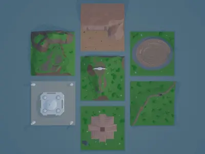 7 Wonders of the World - Bundle Low-poly 3D model