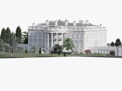 The White House with interior 3D model