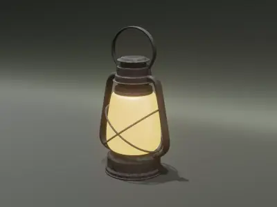 Old Simple Lantern 3D model