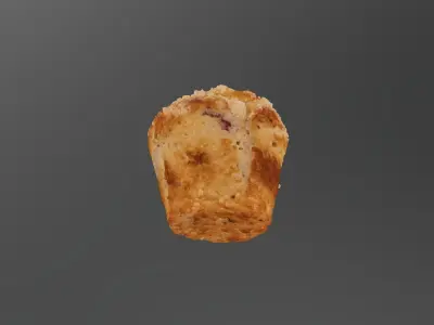 Lemon Muffin 3D model
