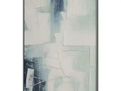 Set of 3 Abstract Paintings in Frames 3D model 90