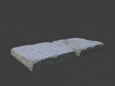 Stone floor - Collection of two  Low-poly 3D model