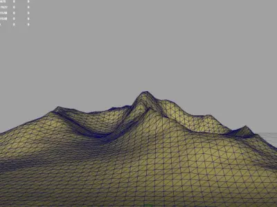 3d Terrain High Rocks 3D model