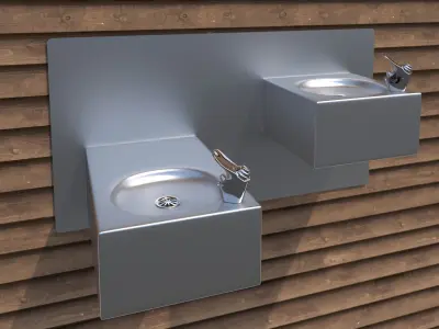 Public Building-003 Restroom 3D model