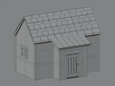 Medieval House Design 3 Low-poly 3D model