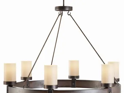 Arturo 6-Light Round Chandelier 3D model