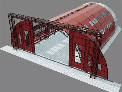 Elling for airships Low-poly 3D model