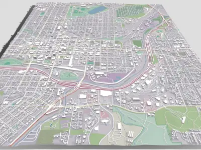 Cityscape Colorado Springs USA  3D model