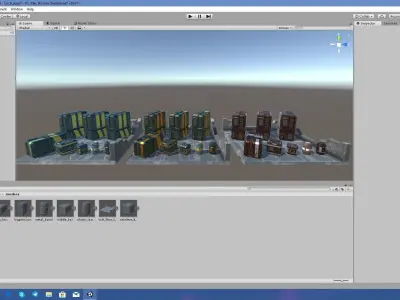 3D Sci-fi containers pack  Low-poly 3D model