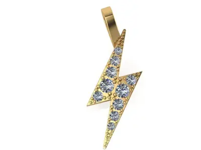 Flash Light Diamond Pendant 1244 3D print model