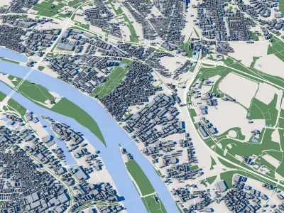 Cityscape Wiesbaden Germany 3D model get