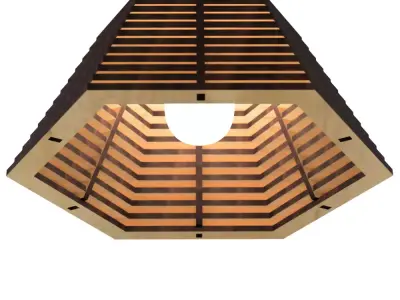 CEILING LIGHT LAMP 3D PRINT AND LASER CUT FILES MODEL 18 3D print model