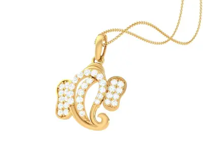 Spiritual Ganesha Pendant 3D print model get