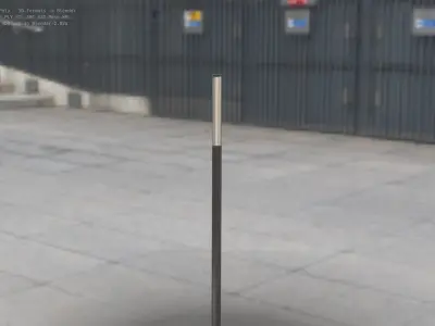 Street Light 10 Basic Low-Poly 535mm Low-poly 3D model