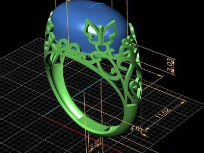 Turquoise Ring 3D print model