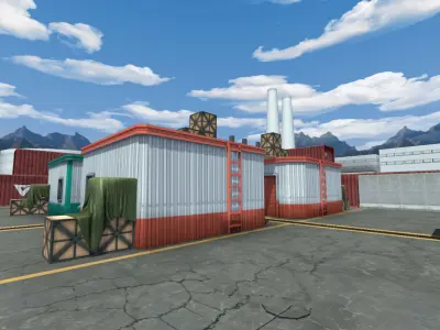 Mobile FPS Game Environment Map cs ice world counter strike 3D model