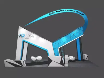 Futuristic Exhibition Stand Booth 3D model