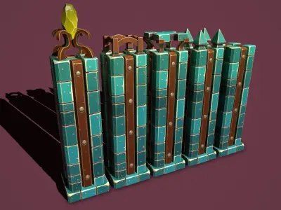 Fantasy obelisk 2 Low-poly 3D model
