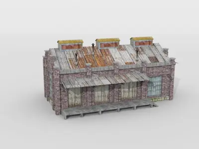 Old brick warehouse 3D model