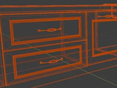 solid kitchen 3D model