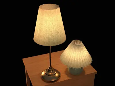 Table Lamp Low-poly 3D model 14